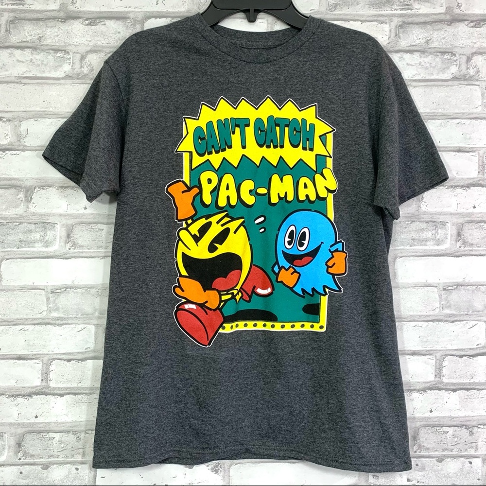 PAC-MAN Kids Gray Can’t Catch Pac-Man T-Shirt NWT
